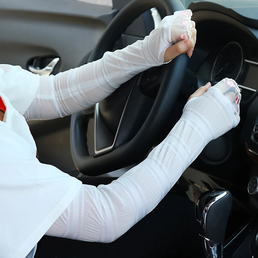 

Lace Arm Sleeve Breathable Bracers Anti-UV Lace Pattern Woman Arm Sleeve Clothing Accessories