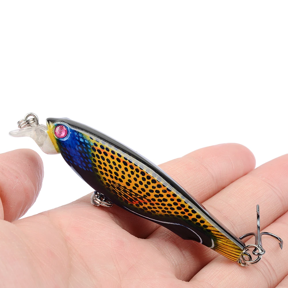Рыболовные жесткие приманки 7 5 см 8 г Minnow Crankbait рыболовная приманка 3D Eyes