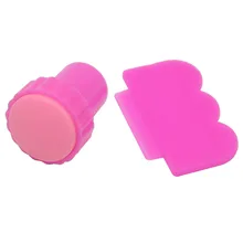 Ongle Art décoration Image timbre rose estampage plaques manucure outil modèle pour bricolage 1 tampon + 1 grattoir(China)