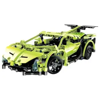 

RCtown Model Sports Roadster Eletric Car Toy Cool DIY Building Blocks with Remote Control Game Present Toy
