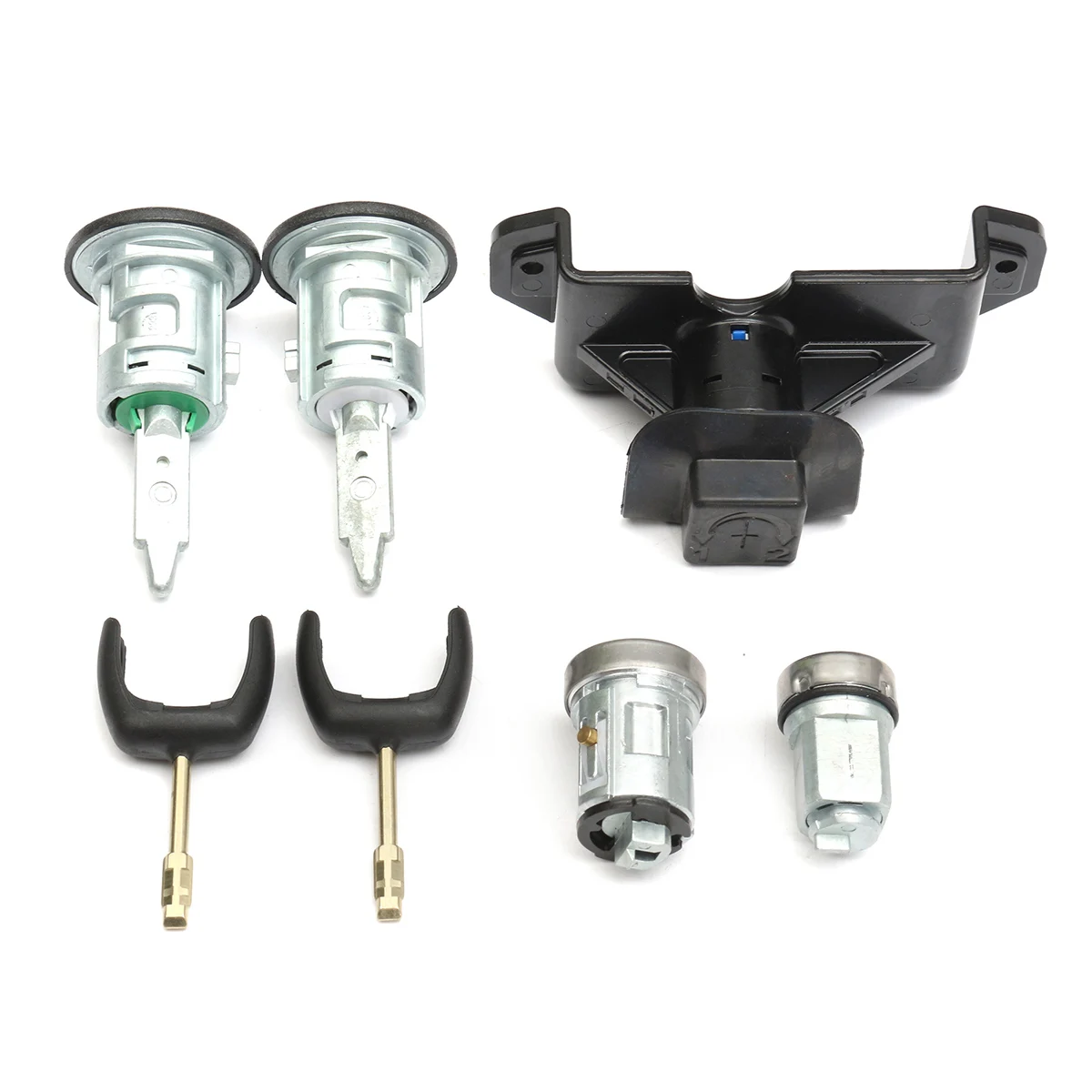 

1 Set Complete Lock Set Bonnet with 2 Horseshoe Door Keys 6C1A-V22050-XB 4874508 For Ford Transit MK7 2006-2011