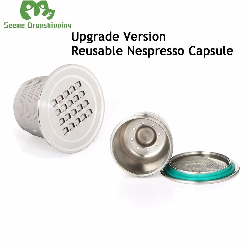 

2019 New Upgrade Nespresso Capsulas De Cafe Recargables Dripper Capsule Stainless Steel Refillable Nespresso Reutilisable Inox