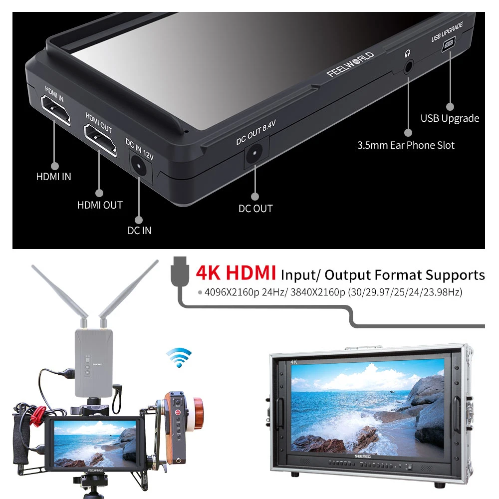FEELWORLD F5 5 дюймов для однообъективной цифровой зеркальной фотокамеры камера
