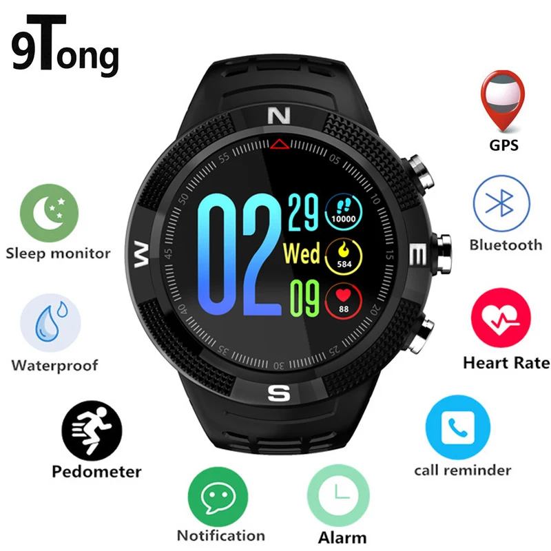 

9Tong Sports GPS Smart Watch Ip68 Waterproof Heart Rate Blood Pressure Smartwatch Fitness Call Reminder Men Smartwatches for IOS