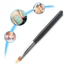 Щетка для ногтей УФ-гелевые ручки Цвет-изменение Art Маникюр черной ручкой зубчатой