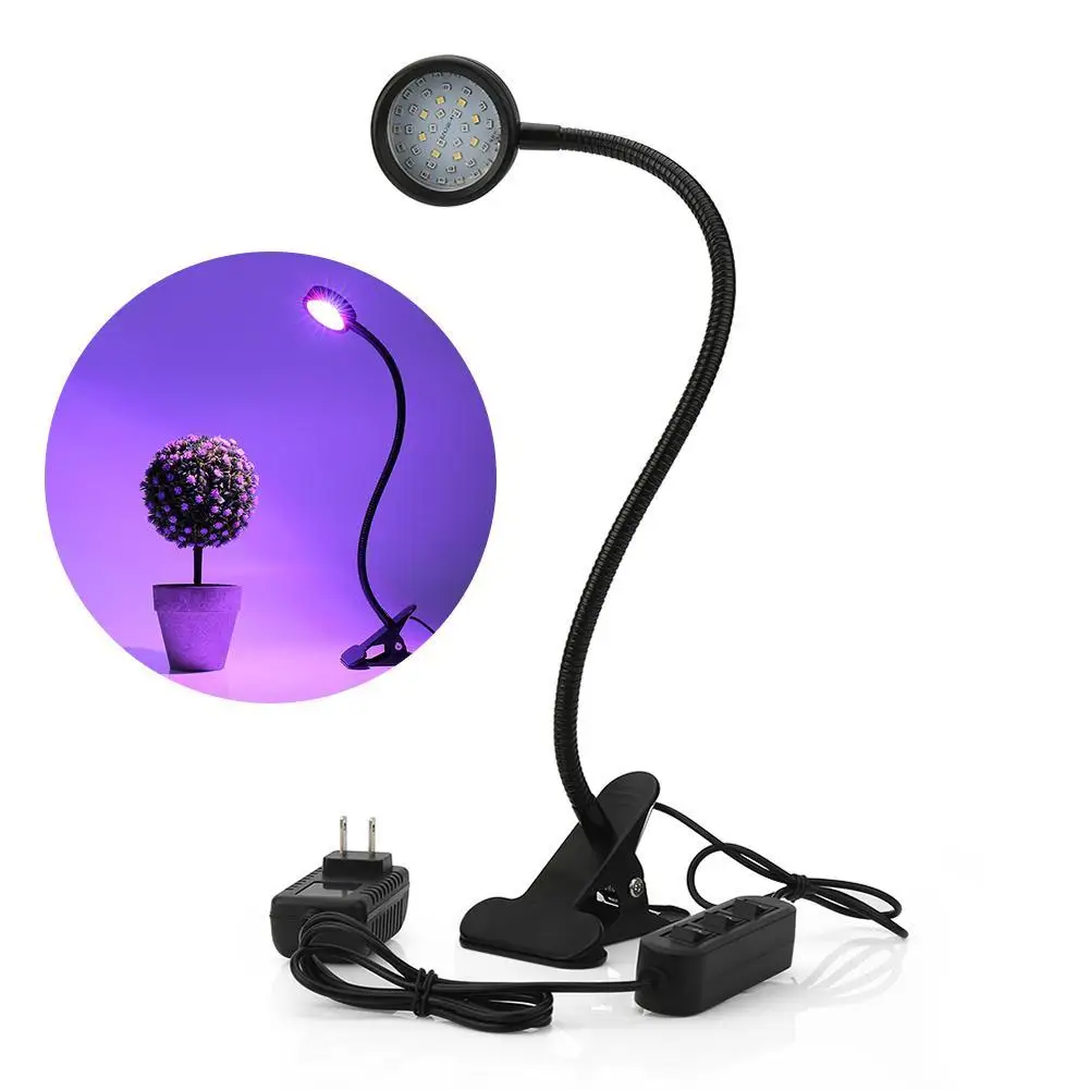 

New 6W LED Grow Light Lamp Bulb for Plant Full Spectrum Clip for greenhouse vegetables long using life