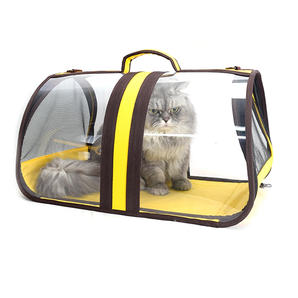

Pet Backpack Messenger Carrier Bags Cat Dog Carrier Transparent Foldable Travel Packets Breathable Pet Handbag Yorkie Chihuahua