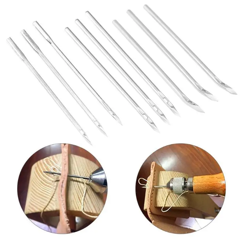 

3pcs/set Auto Lock Stitch Sewing Awl Diamond Tip Needles Leather Craft Tool