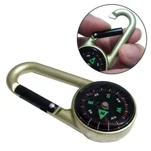 Многофункциональный портативный Открытый Альпинизм Кемпинг Пешие прогулки металлический карабин с компасом