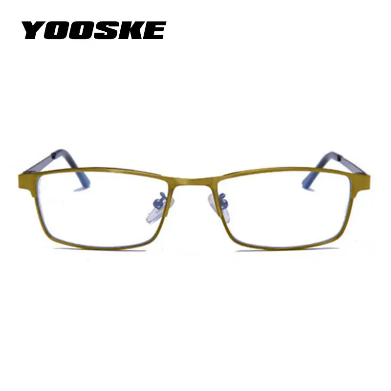 YOOSKE анти синий светильник очки для чтения для мужчин прогрессивные многофокальные очки женщин близкий дальний прицел сплав оправа диоптрий