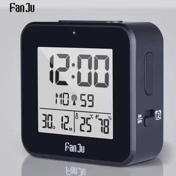 

FanJu FJ3533 Digital Alarm Clock LED Temperature Humidity Dual Alarm Auto Backlight Snooze Date thermometer Desktop Table Clock