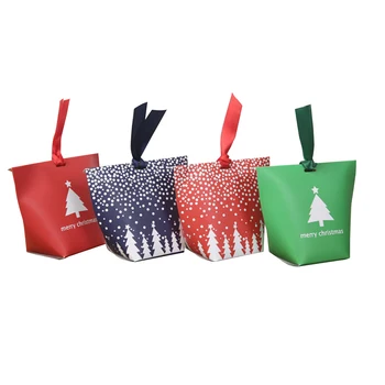 

4pcs Gift Wrap Storage Cookie Candy Small Bag Beautiful Storage Bag With Silk Ribbon For Holiday
