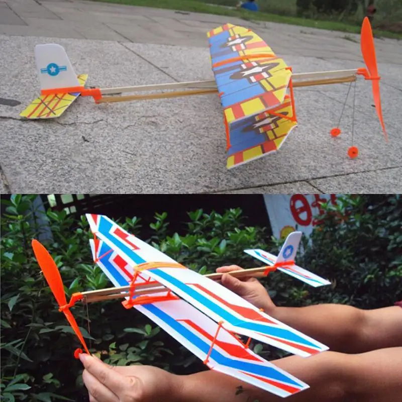 

3 PCS Model Toy Elastic Power Biplane Model Thunderbird Model Airplane Model