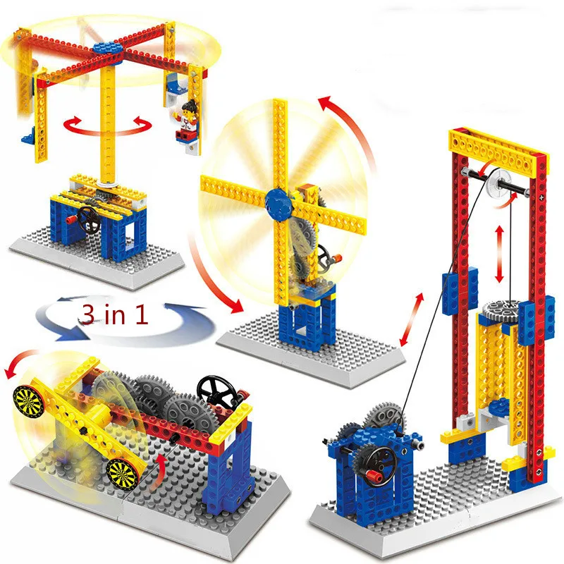 

Machinery Group Manual Building Block Ferris wheel Blender Children's Wisdom Toy Gift