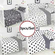 Комплект постельного белья из 3 предметов для детей, пододеяльник, плоский лист, наволочка, детская кровать, хлопок, мультяшный Детский Комплект постельного белья, детская кроватка, бамперы