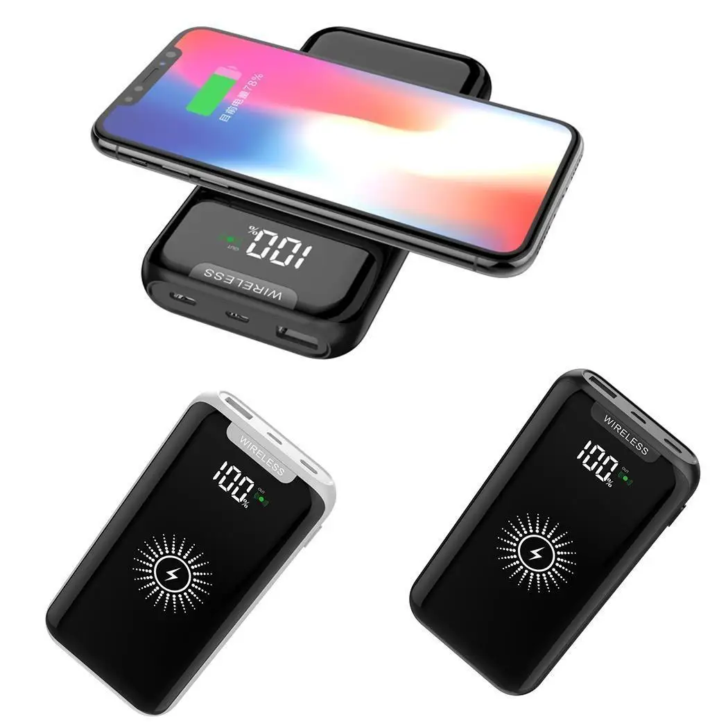 Портативный беспроводной USB внешний аккумулятор 10000 мАч для Xiaomi MI iPhone Samsung