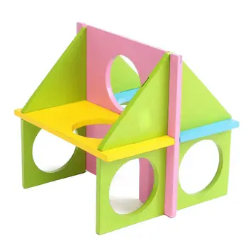 

Hamster multifunctional gym wooden toy Pattern:#3 Natural Gym Playground