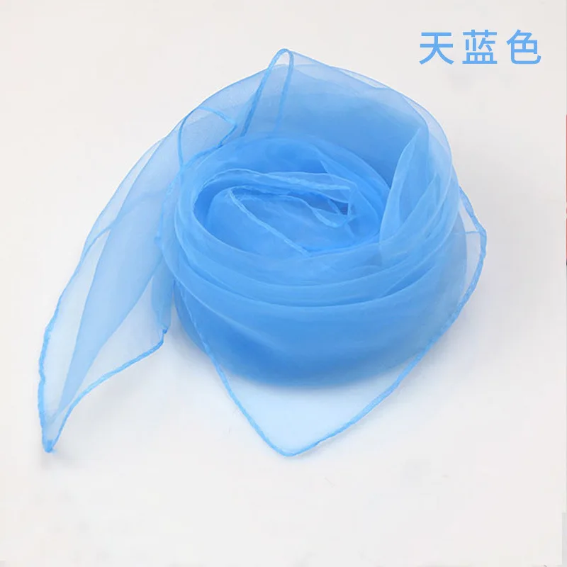 

Small Silk Scarf Hundred Change Show Dance New Pattern Small Kerchief Candy Colour Scarf Prevention Sandwind Baotou Silk Scarf