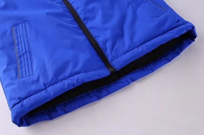 Mingkids/Высококачественная водонепроницаемая ветрозащитная весенне-осенняя теплая зимняя куртка с подкладкой для мальчиков; синяя пуховая куртка