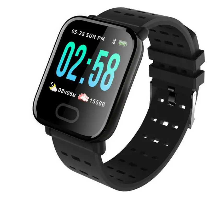 

Smart Bracelet A6 1.3-inch Colors Screen Heart Rate Blood Pressure Blood Oxygen Monitoring Multifunctional Smart Watch