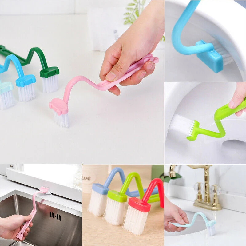 

1pcs S Shape Toilet Cleaning Brush Portable Toilet Brush Scrubber Curved Clean Tools Hand Mini S-shaped Kitchen Sanitary Brush