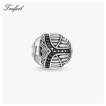 

DIY Making Beads Scarab Charm 5mm Hole,Fashion Silver Jewelry Ethnic Gift For Women Men Boy Girl Fit Bracelets Necklace 2018 New