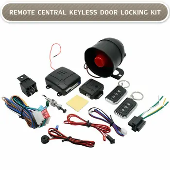 

Universal Car Alarm System Immobiliser Central Locking +2 Remotes + Shock Sensor