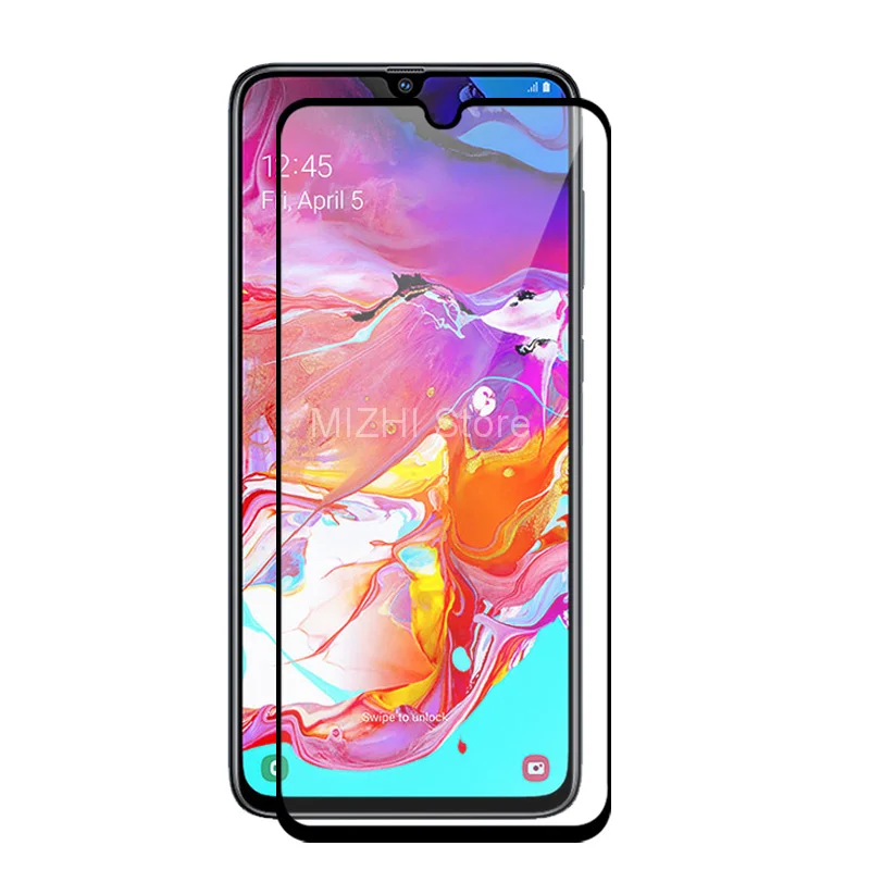

protective glass on the for samsung a70 tempered glass full cover for samsung galaxy a70 a 70 70a a705f protect tremp film 6.7"