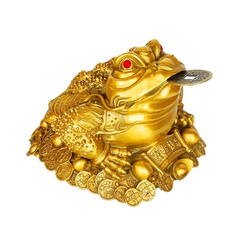 

China Feng Shui Money Lucky Fortune Oriental Chinese Wealth Frog Toad Coin Decor Great Gift Home Decoration A30