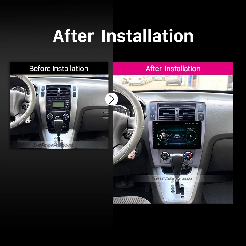 Автомагнитола Seicane 2DIN с GPS Навигатором Android 8 1 10 дюйма для Hyundai Tucson LHD 2006 2007 2008 2009