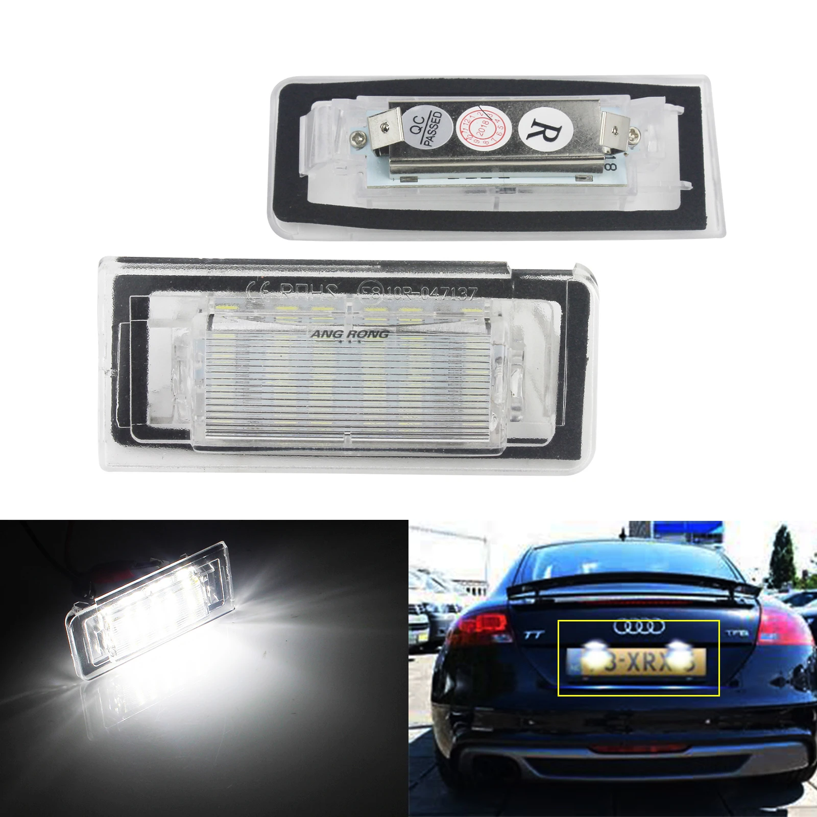 Светодиодный номерной знак ANGRONG 2x 18SMD светильник Audi TT MK1 8N 1999 06 без ошибок