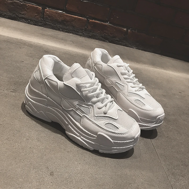 

Casual Shoes Dad Shoes Woman Mesh tenis feminino White Shoes Female Platform Chunky Sneakers 2019 Women Basket Chaussure Femme