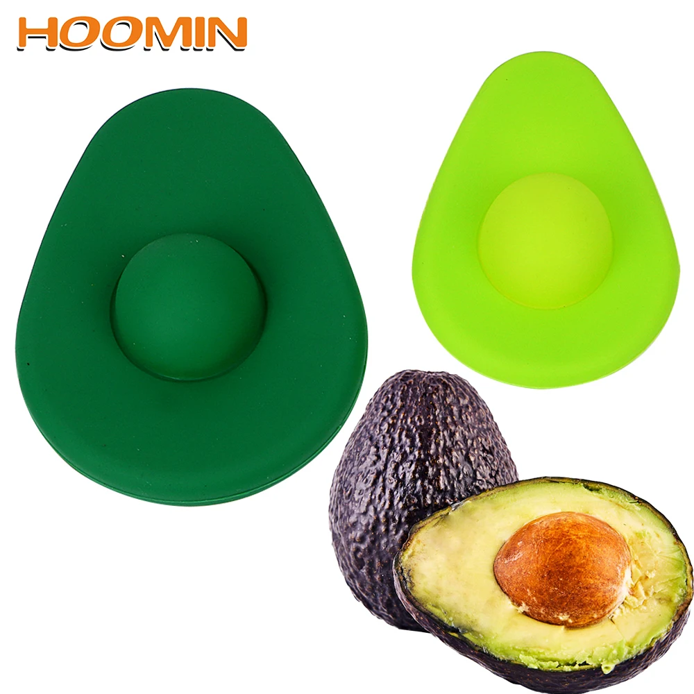 

HOOMIN 2 Pcs Avocado Saver Wrap Fresh Keeping Lids Foldable Silicone Fruits Preservation Seal Cover Kitchen Tool