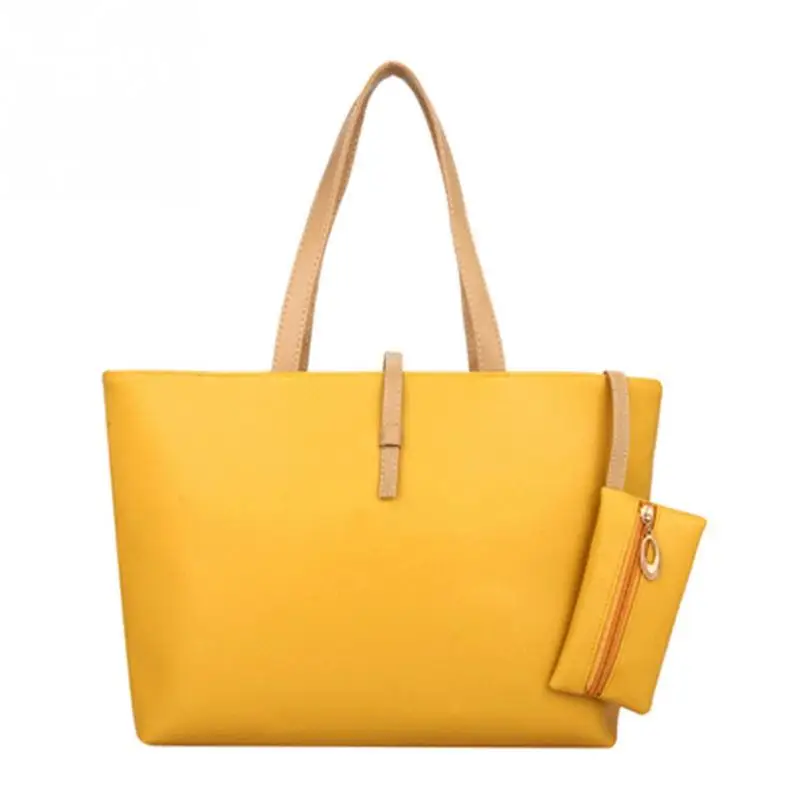 

LUCDO New Women PU Leather Handbags And Purses 2 PCS/set Ladies Shoulder Bag Casual Crossbody Messenger Tote Bag Sac Main Femme