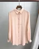 High Quality Silk Pink Dots Printed Blouse Shirt - Elfbop 2019 Summer New Ladies Long Sleeve Blouse Top 2