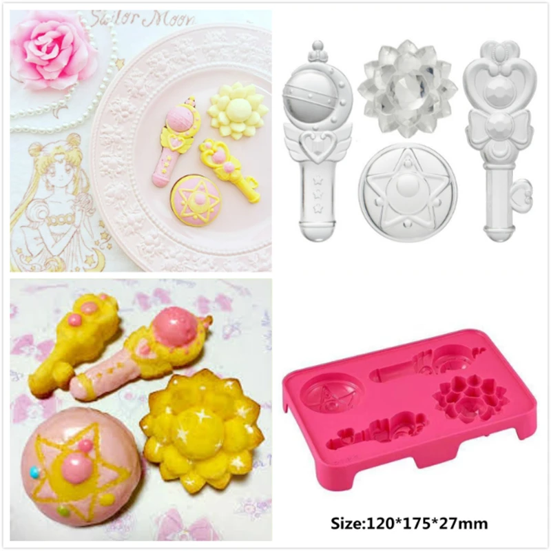

Sailor Moon Weapon Magic Wand Silicone Mold Epoxy Resin Craft Matte Cabochon DIY Jewelry Mould Resin Charms Making Action Figure