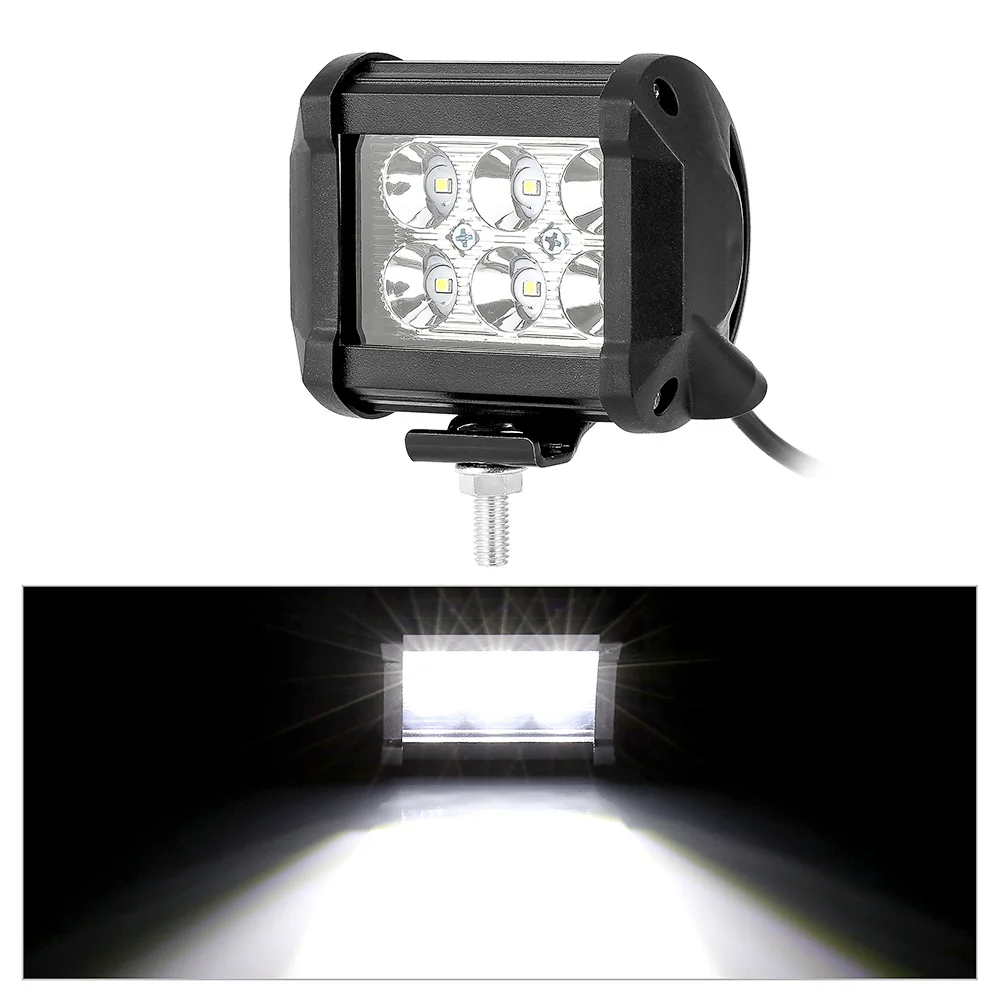 

4 inch Car Led Work Light Bar 18W Work Lamp LED Chips Spot Beam For Motorcycle Tractor Boat Off Road 4WD 4x4 Truck SUV ATV 12V