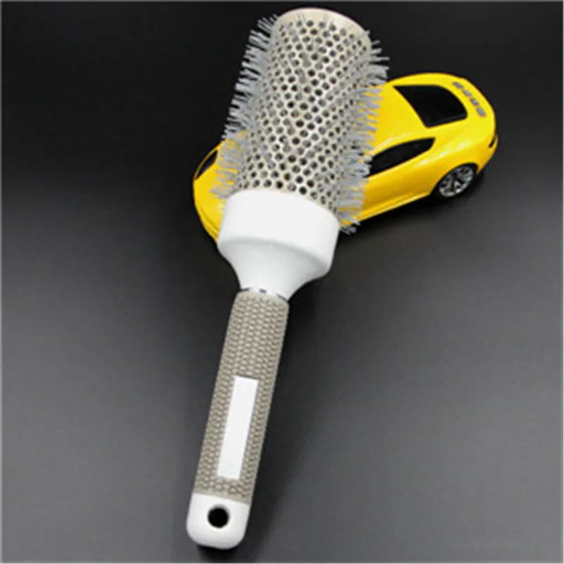 Круглая керамическая щетка для волос и нейлоновая кудрявая Расческа массажная