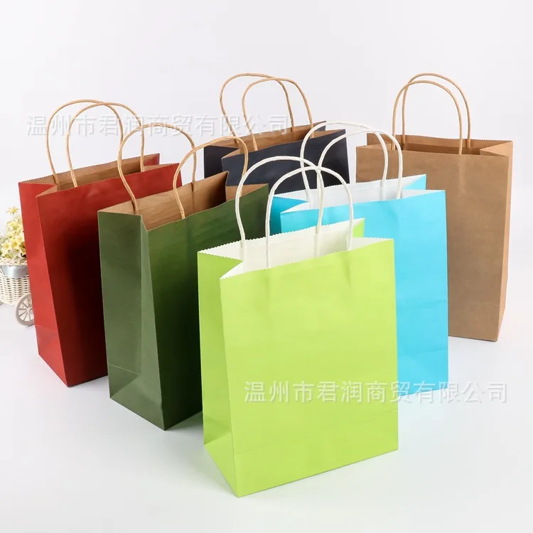

Gift Packaging Handbag Kraft Paper Handbag Environmental Protection Shopping Bag Paper Bag Specialized Mass Customization