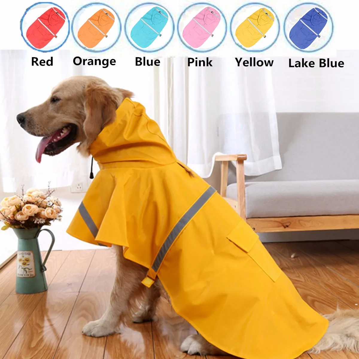 Pet Dog Rain Coat Clothes Dog Puppy Casual Waterproof Jacket Costumes