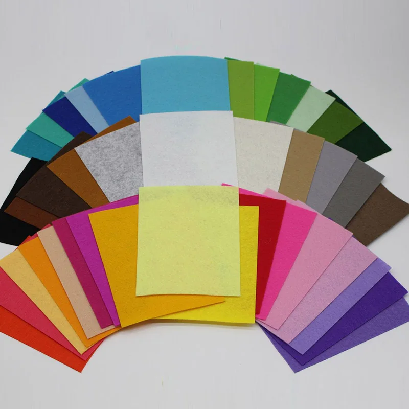 

Multicolor Non Woven Felt DIY Craft Polyester Felt 40 Colors DIY Handmade Home Fabric Pack Cloth Sewing
