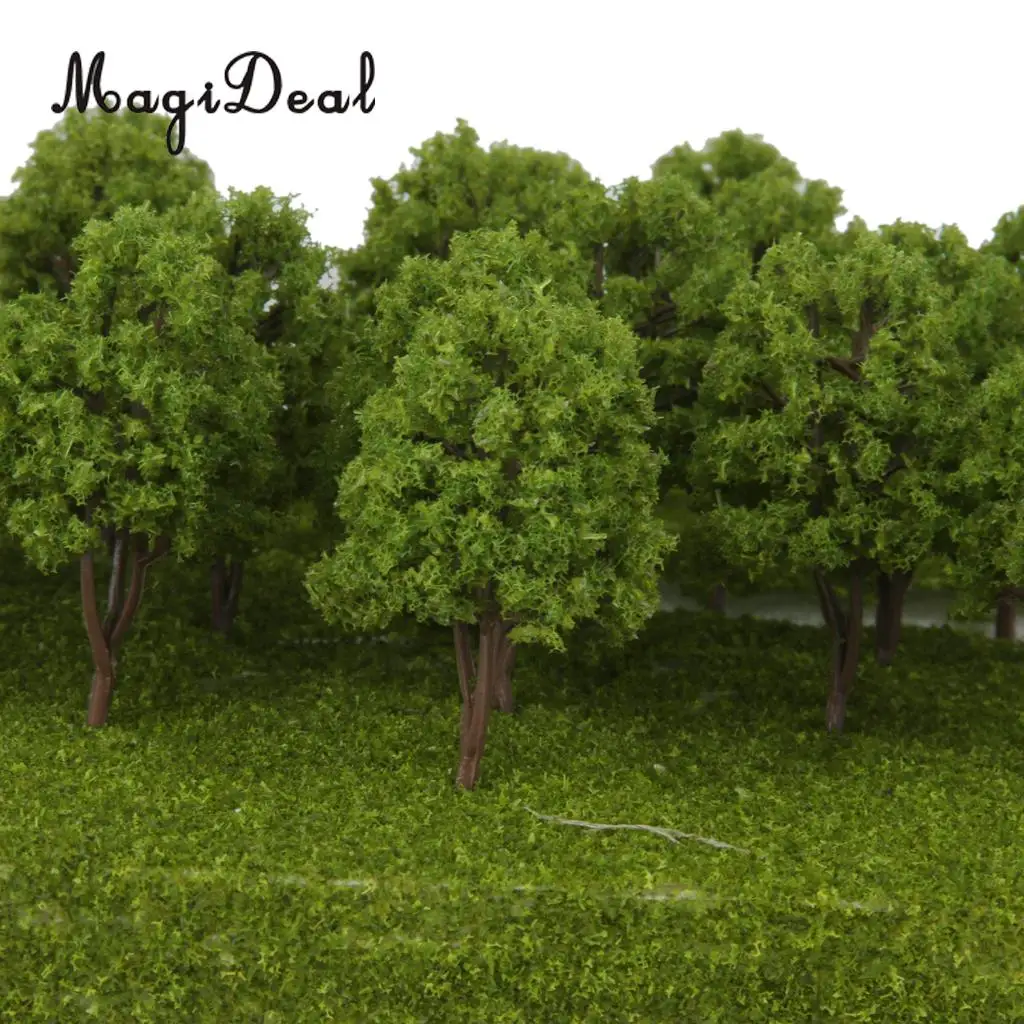 Пластиковые модели деревьев MagiDeal 20 шт./упак. 1/150 шкала N структура поезда трасса