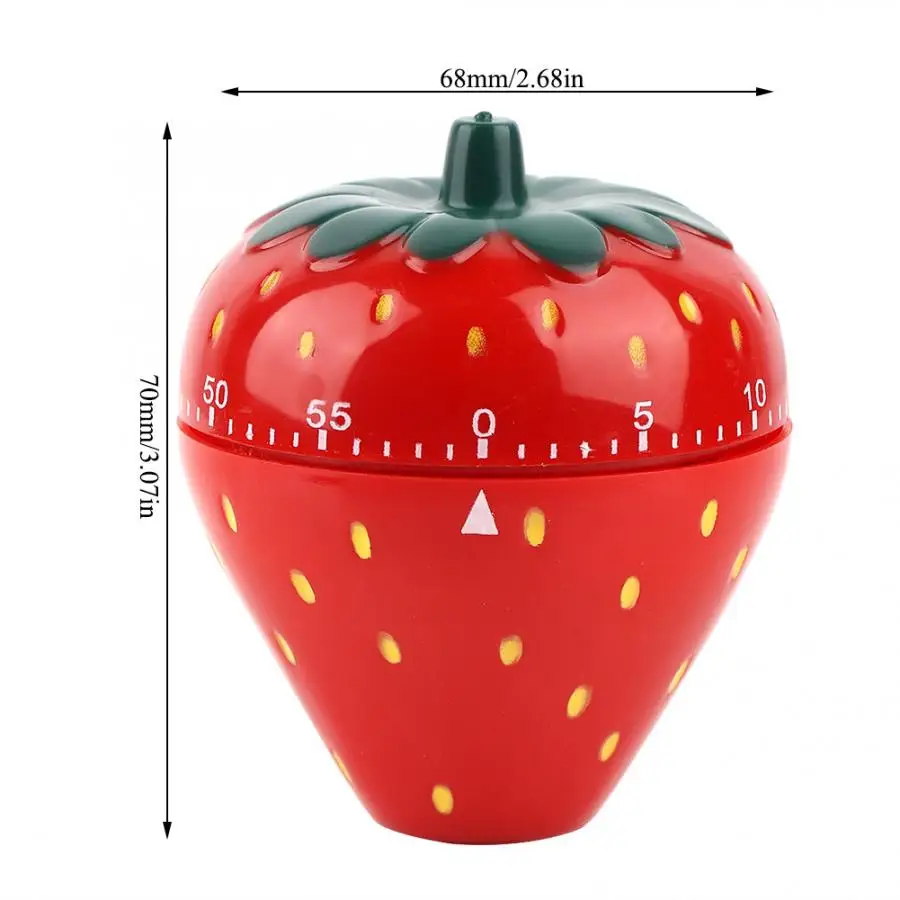 Творческий Клубника Shaped 60 минут Кухня таймер механический напоминание о времени комплекса предпусковых операций милый фруктовый Кухня таймер инструменты