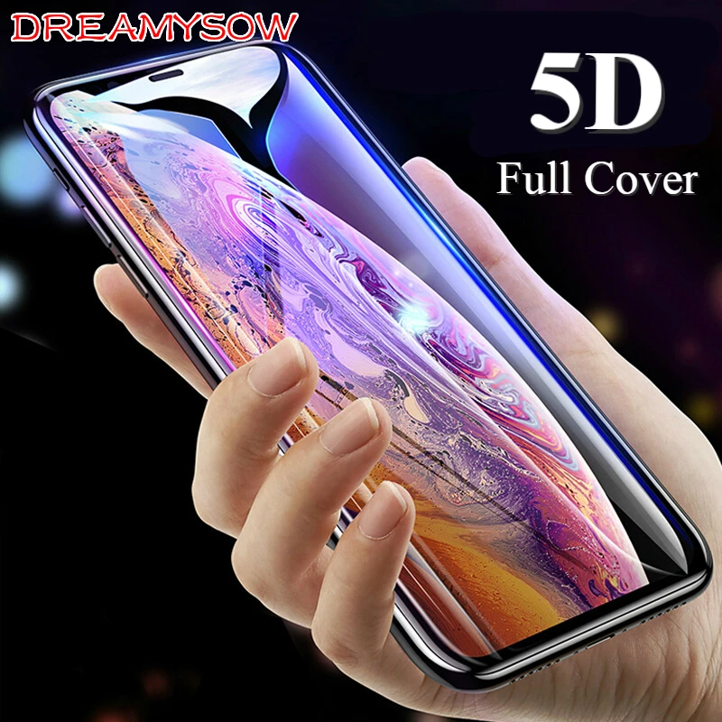 

5D Curved Edge Protective Glass on the For iPhone 6 6S Plus 7 8 Tempered Glass Screen Protector For iPhone 8 7 Plus X XS Max XR
