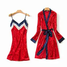 Повседневная одежда для сна элегантное кимоно Банный халат Женская домашняя одежда Новинка зимы женский халат комплект сексуальная женская бархатная теплая ночная рубашка