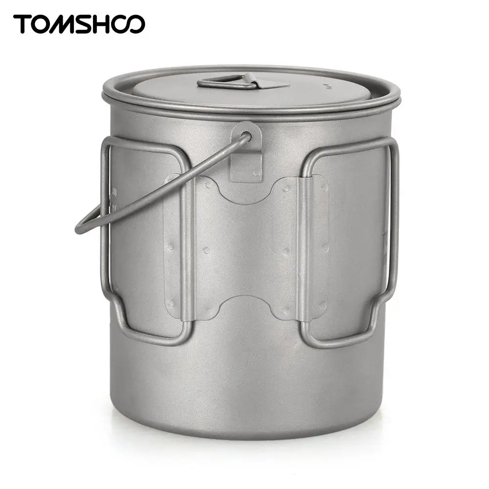 TOMSHOO 750 мл титановый горшок портативная титановая кружка кофейная для молока с