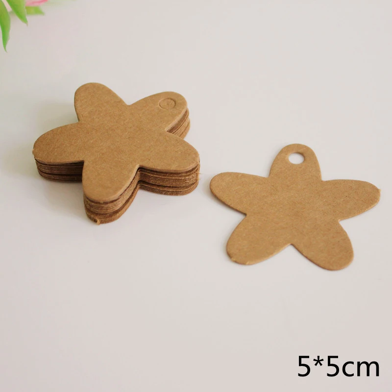 

50Pcs Kraft Paper Hang Tags Wedding Party Favor Label Blank Gifts Cards 9*4.5CM