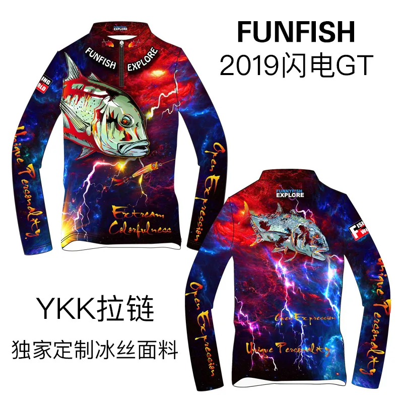 Свитера для рыбалки Funfis весна лето 2019 с длинным рукавом на открытом воздухе из