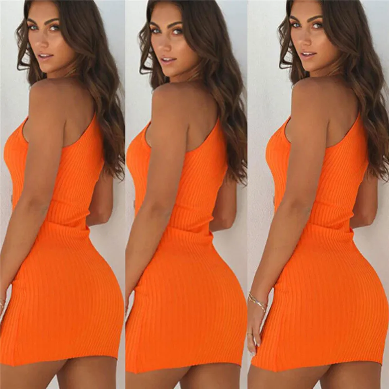 أزياء المرأة مثير اللباس المرأة مثير الصيف بلا أكمام خزان ضئيلة مصغرة قصيرة محبوك Bodycon فستان الشمس