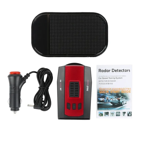 

M7 360 Degree Car Radar Detector 16 Band Russia / English LED Display Voice Alert Warning Anti Radar Detector XK NK Ku Ka Laser